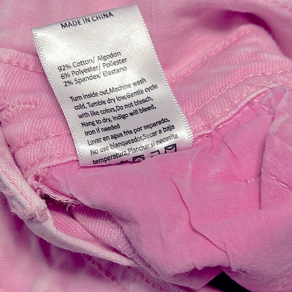 *NWT* acid washed pink denim overalls, small - Picture 6 of 6